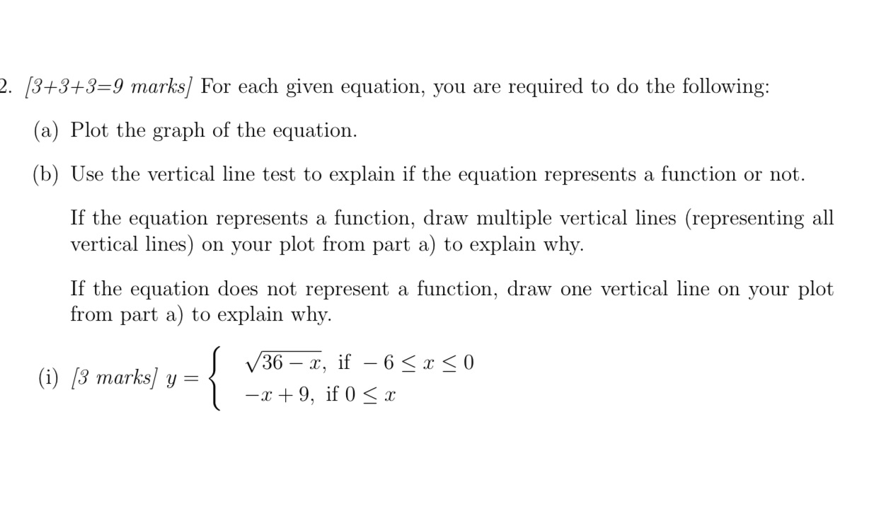 do the following: (a) Plot the graph of the equation. (b) Use