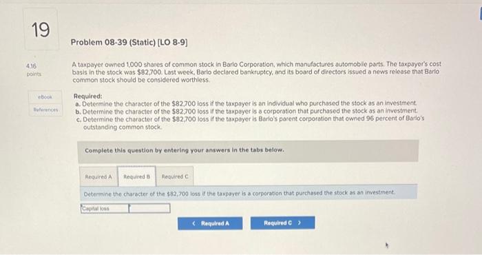 taxpayer owned 1,000 shares of common stock in Barlo Corporation, which manufactures