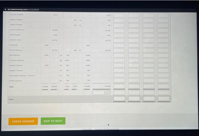 the worksheet by completing the Income Statement and Balance Sheet columns, calculating