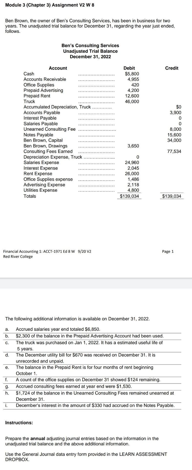 Module 3 (Chapter 3) Assignment V2 W 8 Ben Brown, the