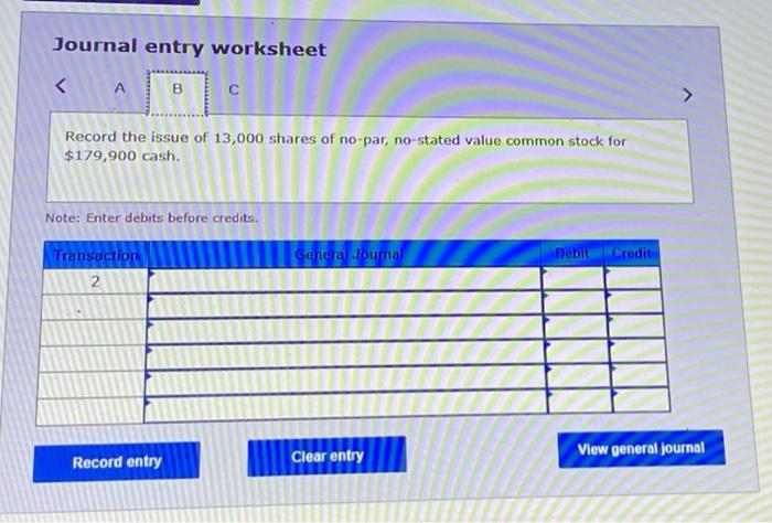 Value common stock for $179,900 cash. Ent e r ore ' Record