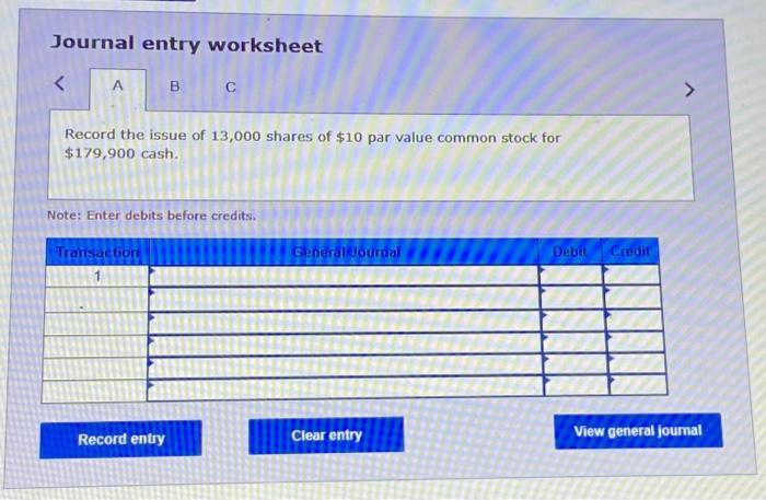 entry Clear eMry View general joxnal