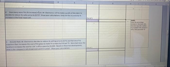 in units in dollars Casa percent of capacity bi Draw a detailed