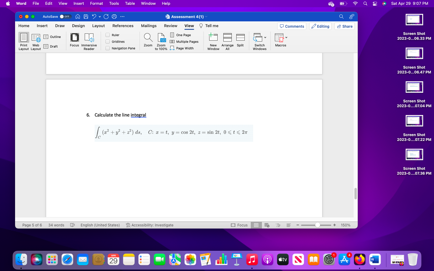  Word File Edit View Insert Format Tools Table Window Q 8