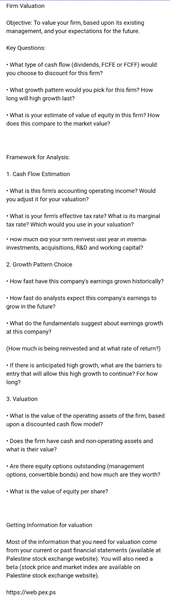 reject ??? all information that u need for valution avilabable at ...https://web.pex.ps