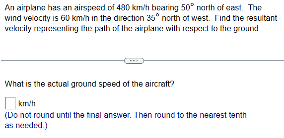 is blowing horizontally at 5 ft/sec. Find the speed v of the