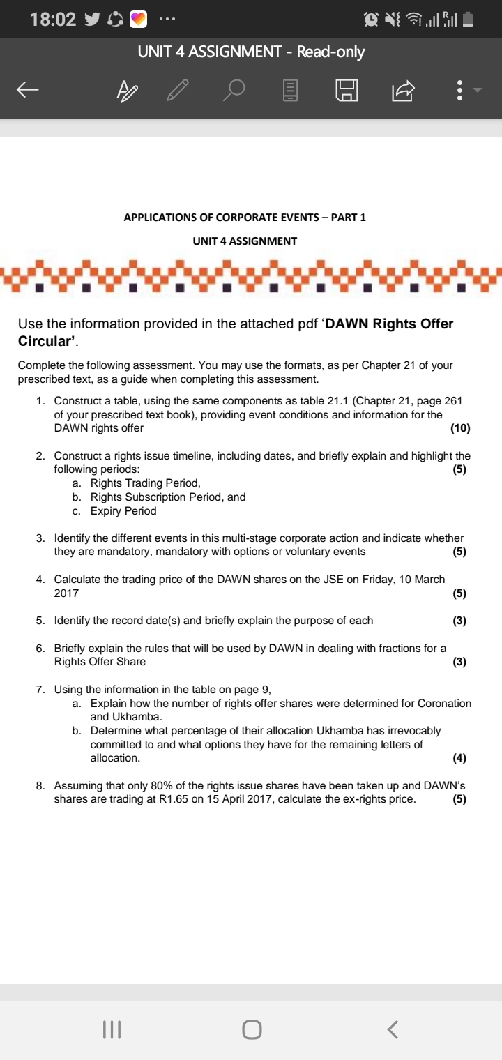 Hint me with this assignment please 18:02 9 i'_'. a UNIT