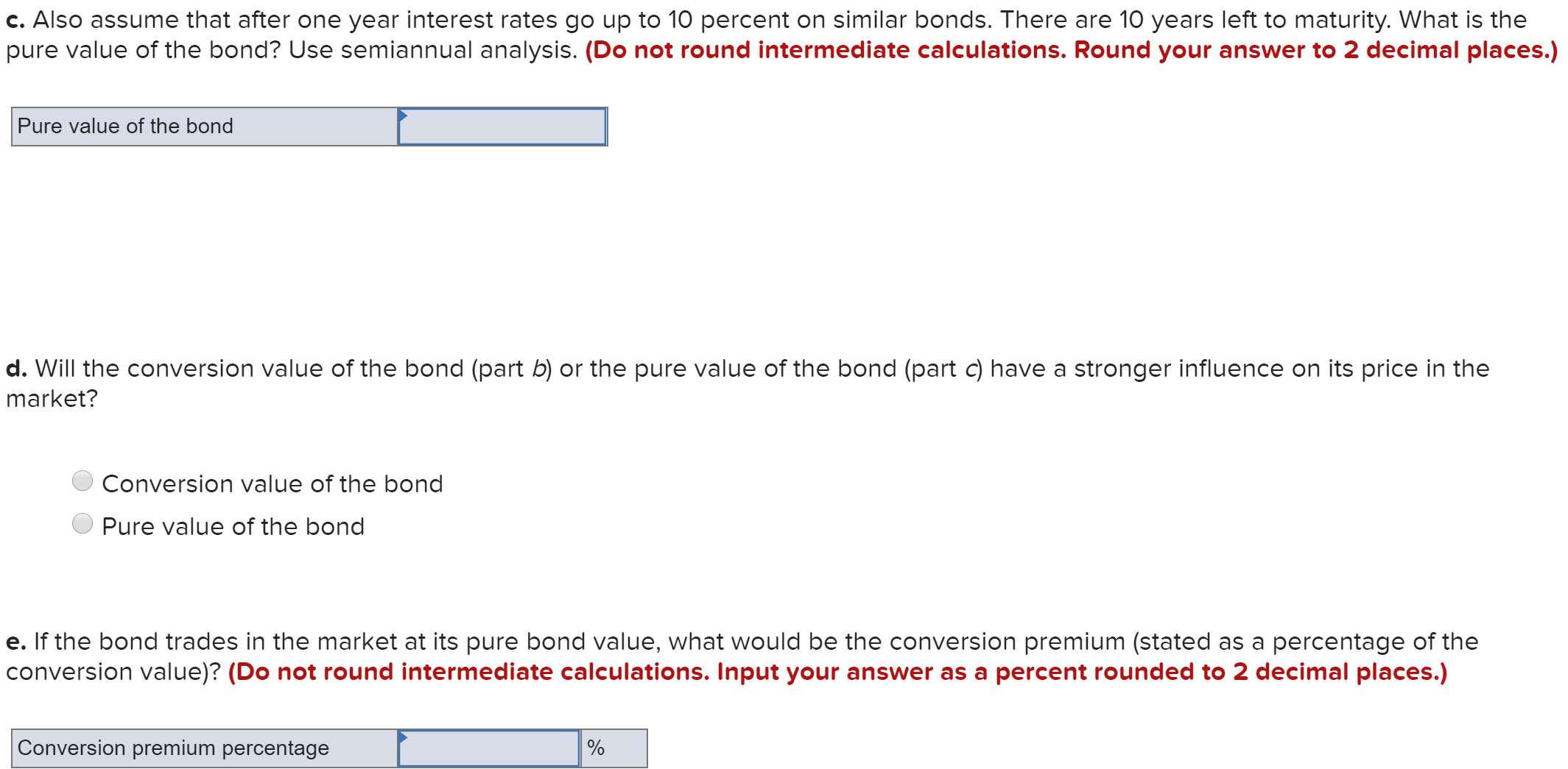 10 years left to maturity. What is the pure value of the