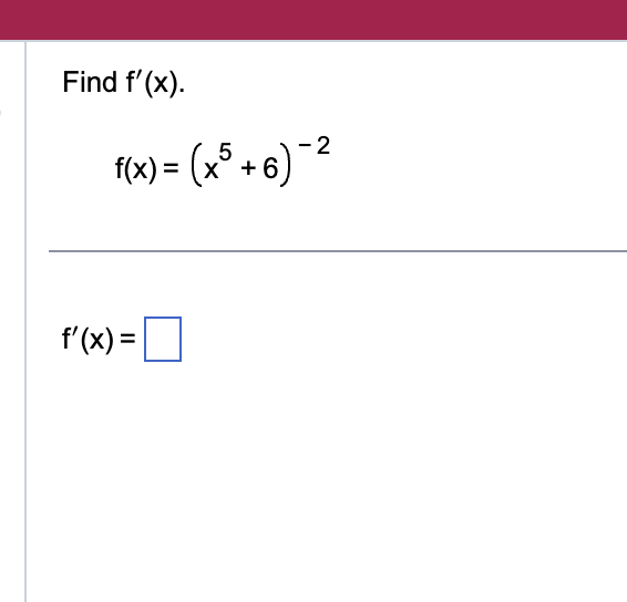 . . f' ( x ) = The equation of the line