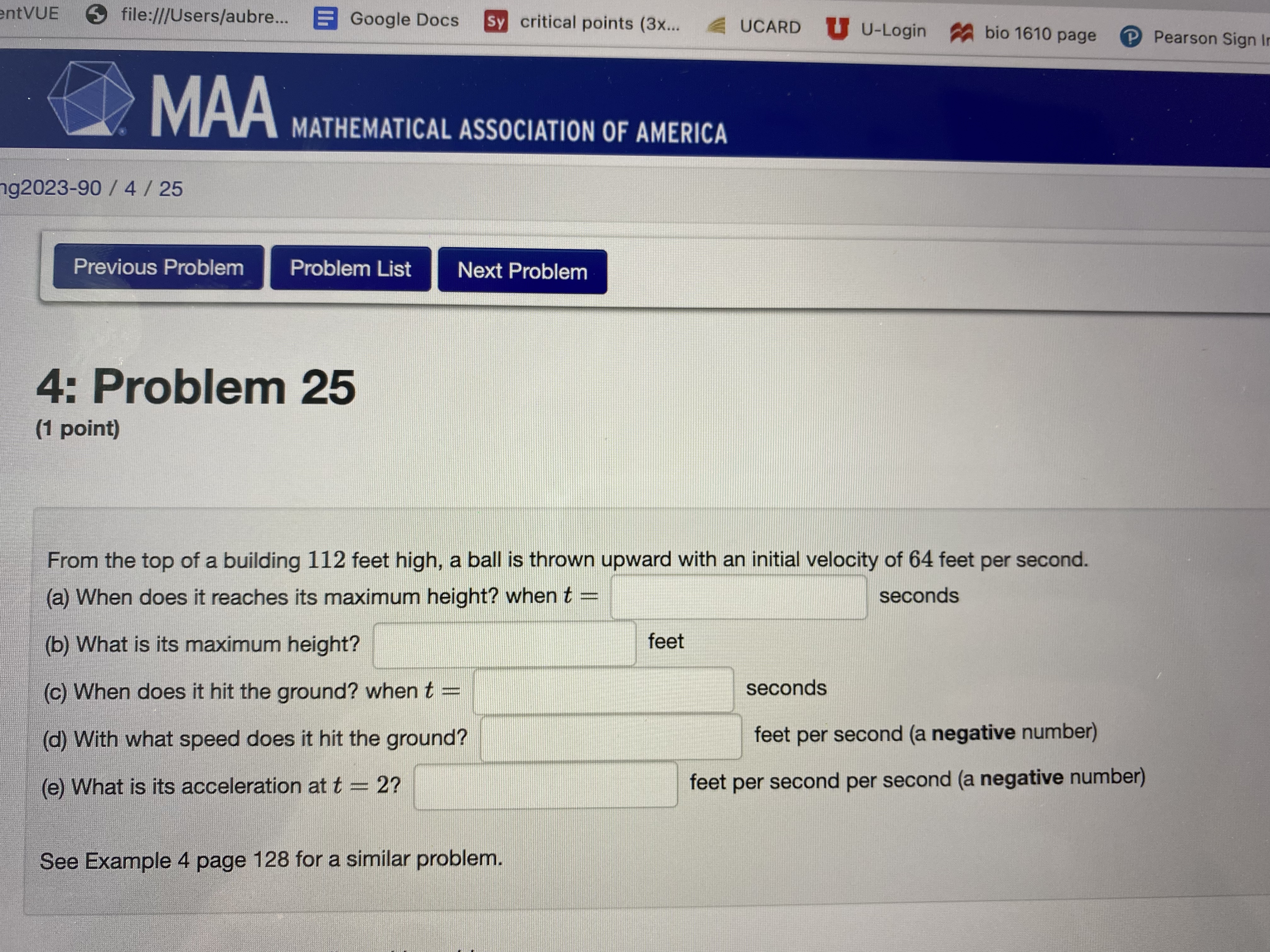 this problem 2 times. Your overall recorded score is 0%.X WeBWork X