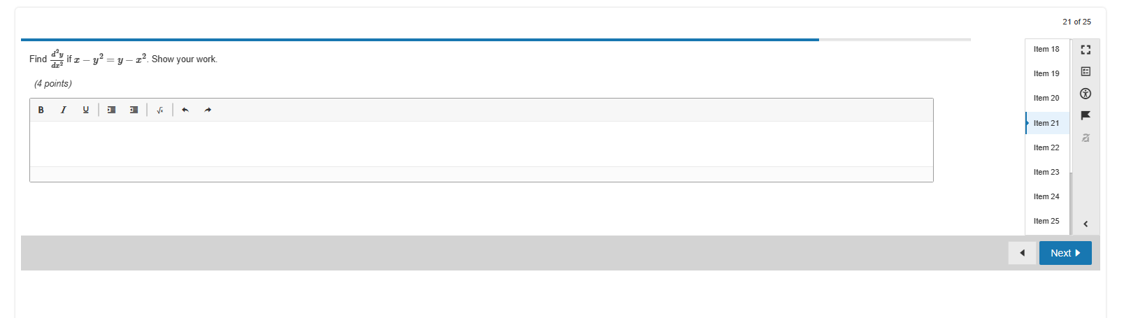 + In x = 19 at the point (e3, -4)? Item 11
