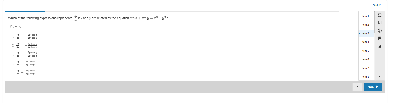 v(t) = k + 4.86t(1 -12)2 Item 20 O v(t) = k