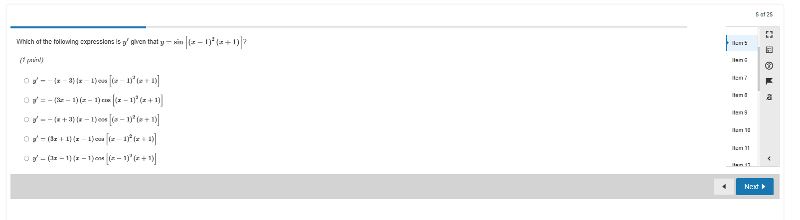 -12)2 Item 22 Next18 of 25 Item 16 You are given a