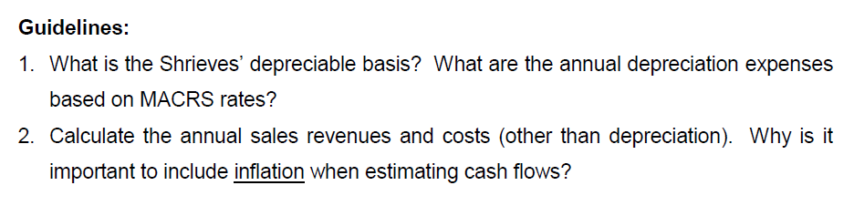 Casting Company Shrieves Casting Company is considering adding a new line to