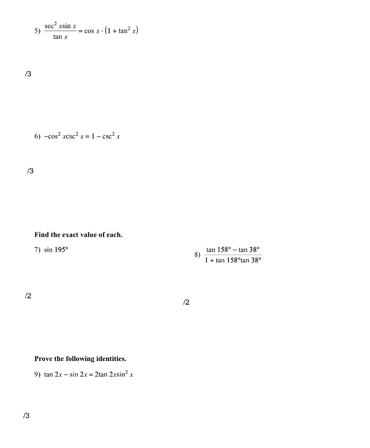WORK on PAPER and please do it order. Again REPEAT WRITE WORK