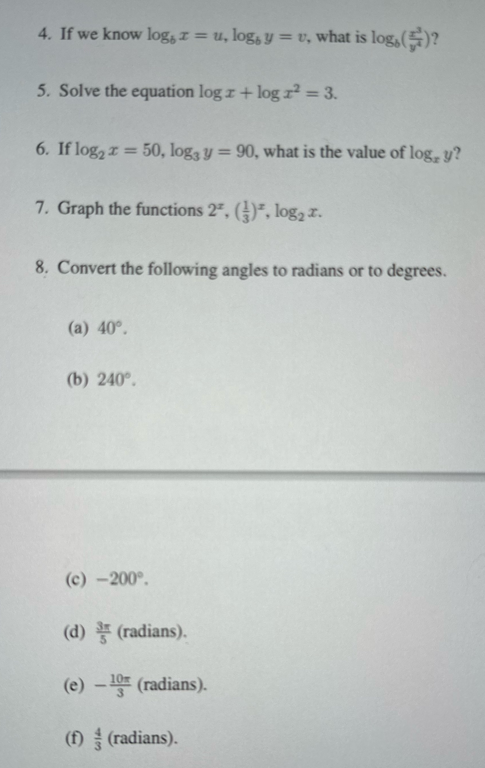 some explanation 4. If we know log, I = u, log; y