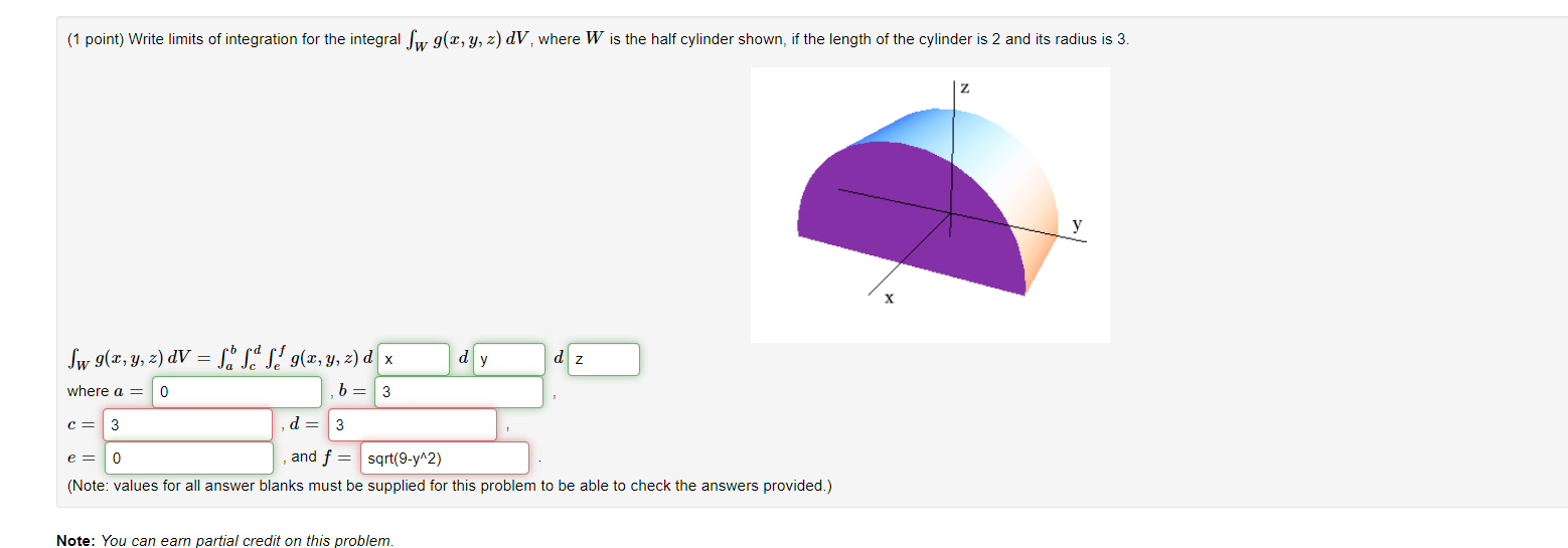 be able to check the answers provided.) Note: You can earn partial