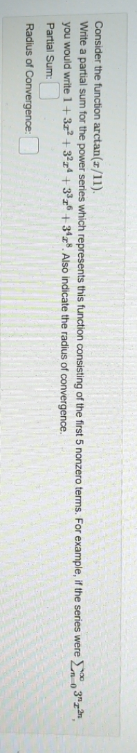 series which represents this function consisting of the first 5 nonzero terms.
