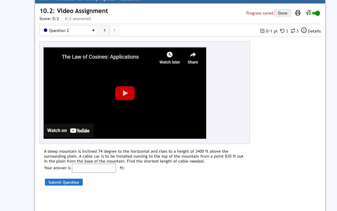 the distance across the lake from A to B. B 534 ft