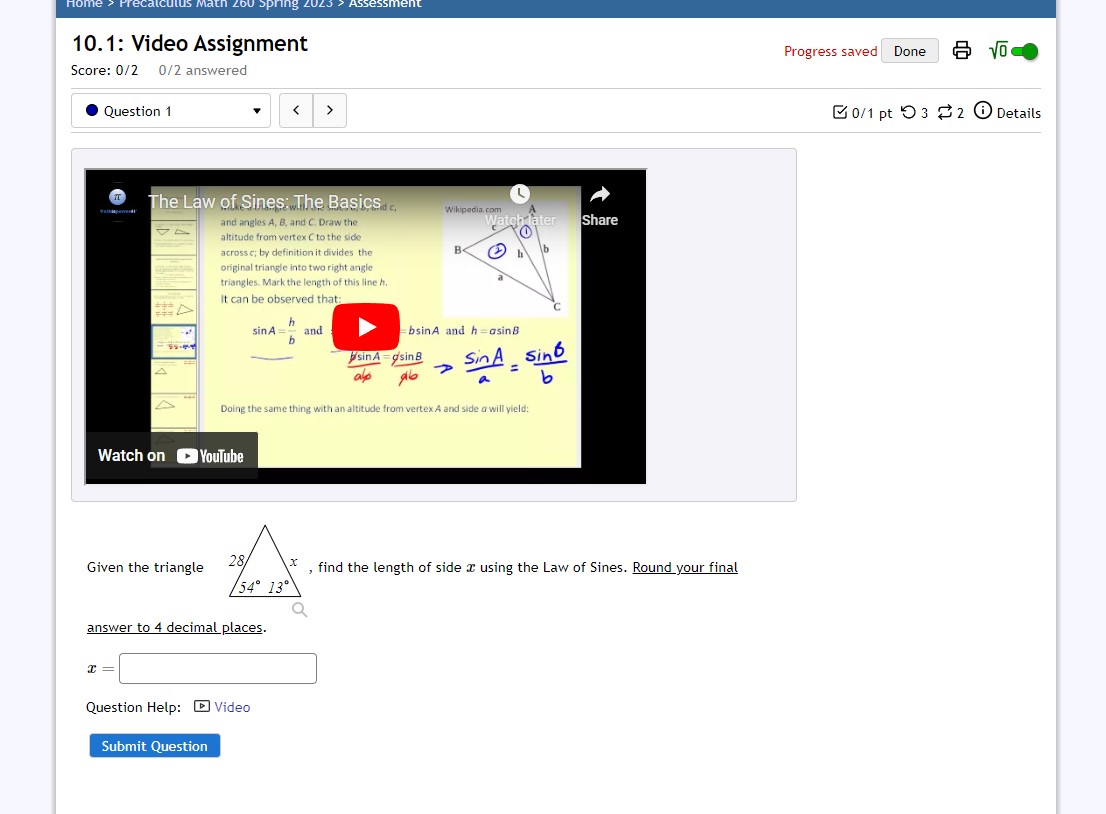 across c; by definition it divides the B original triangle into two