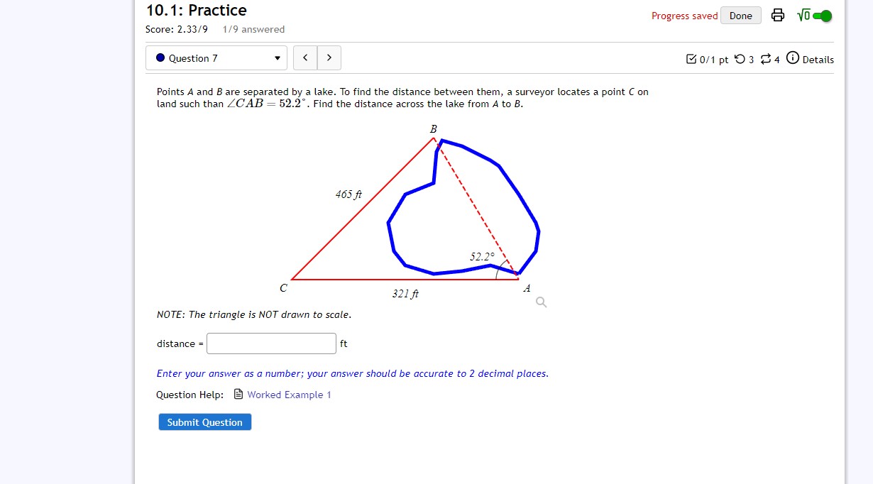can retry this question below Given the triangle 13 X , find