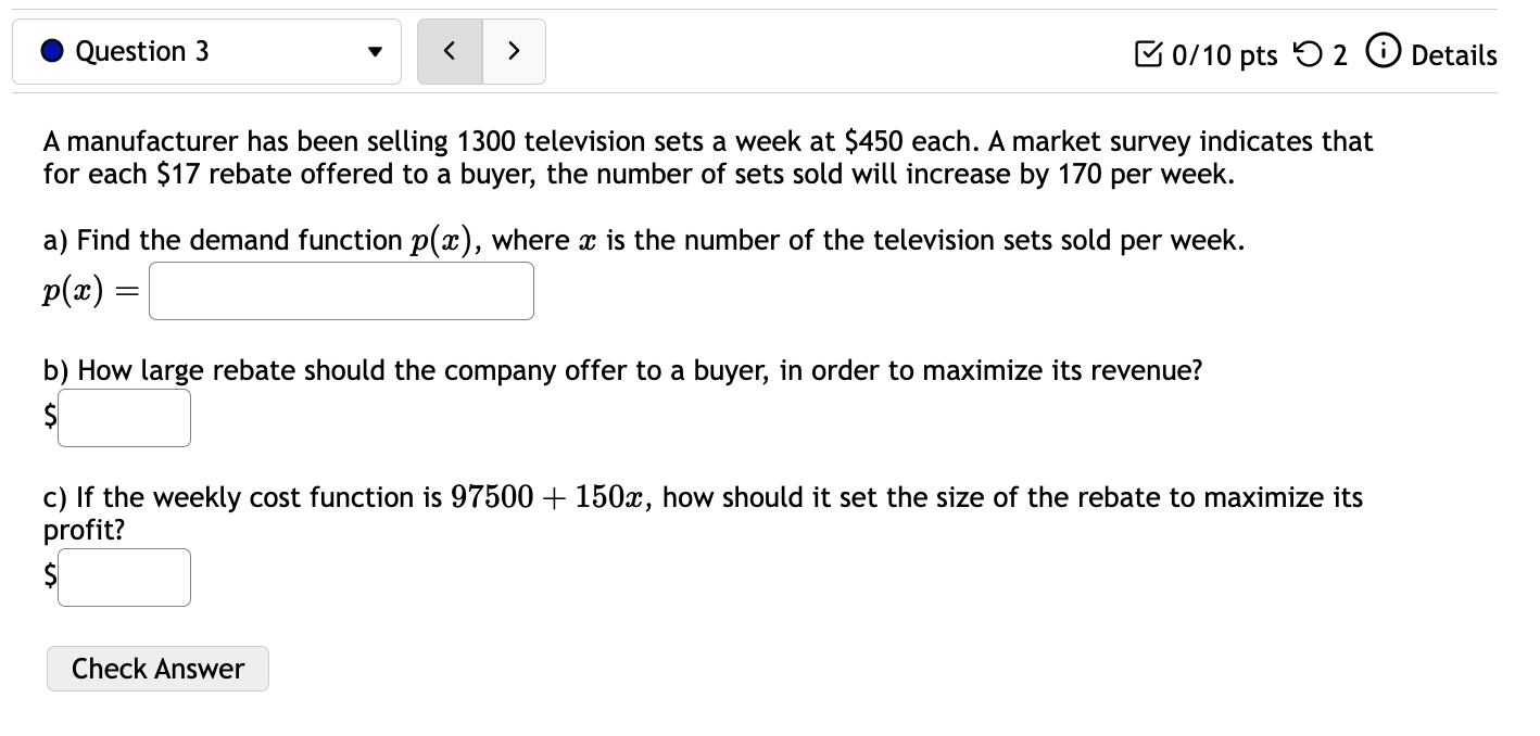 box that minimize the amount of material used. First, find a formula