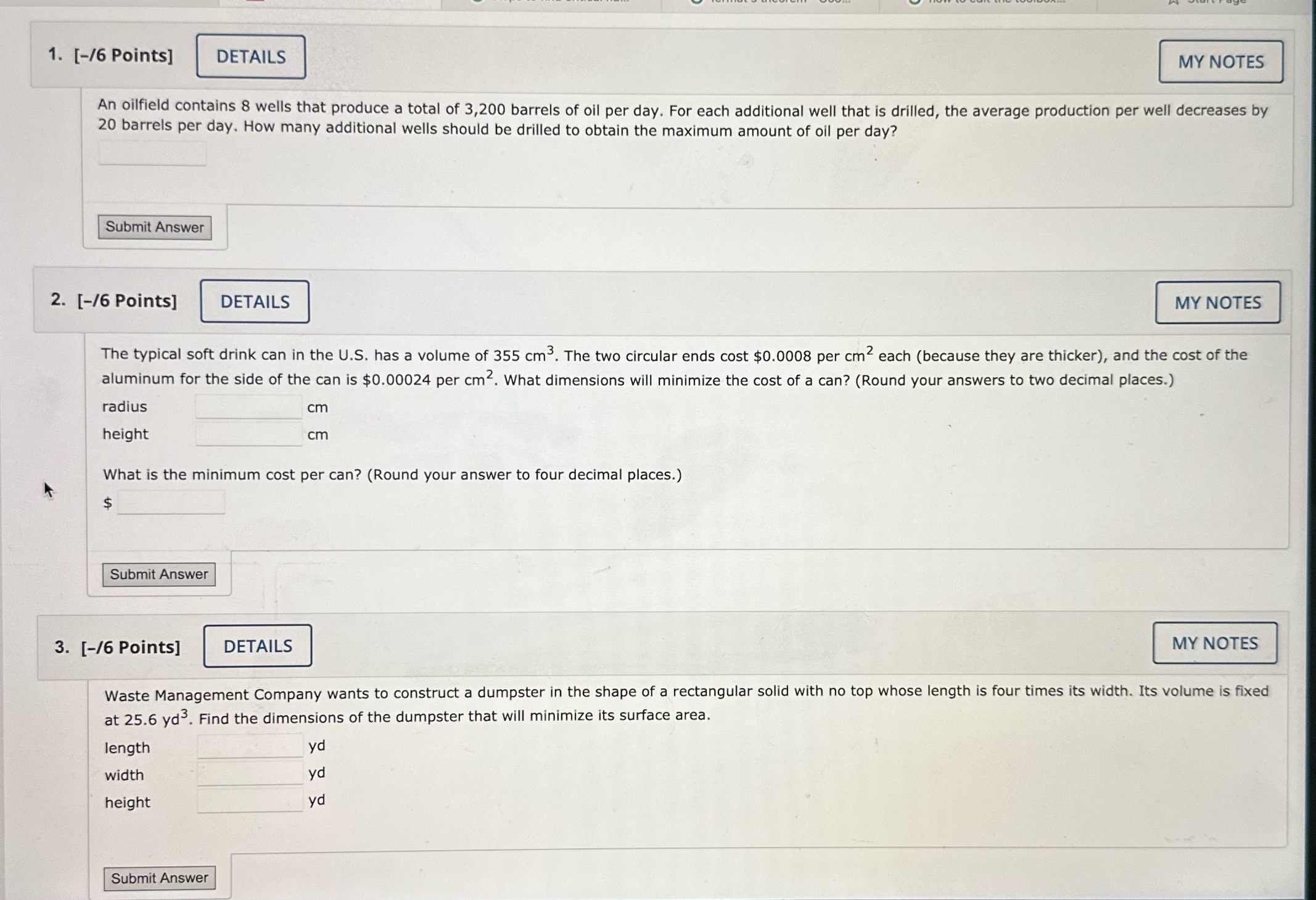 pg -lun| [ago 1. [46 Points] DETAILS MY NOTES An oilfield contains
