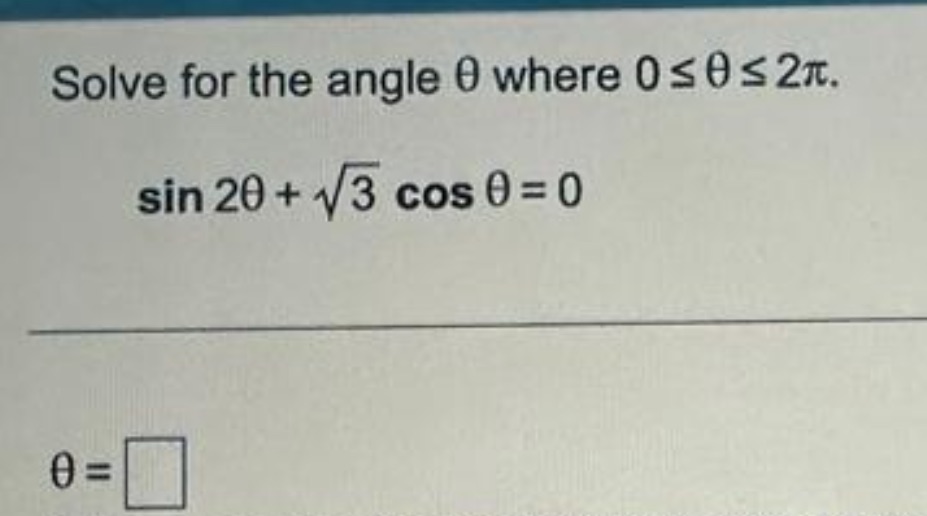 solve for the angle in radian please Solve for the angle