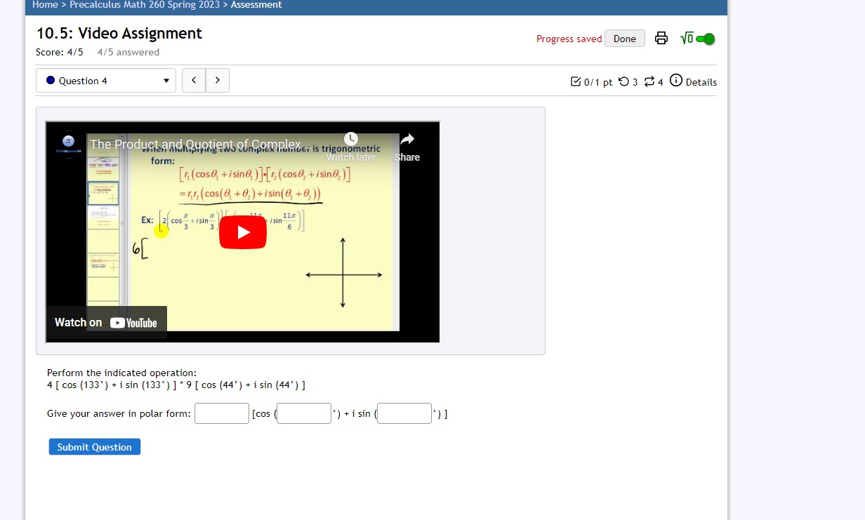 10.3-4: Practice Progress saved Done Score: 12/15 12/15 answered Question 3 0/1