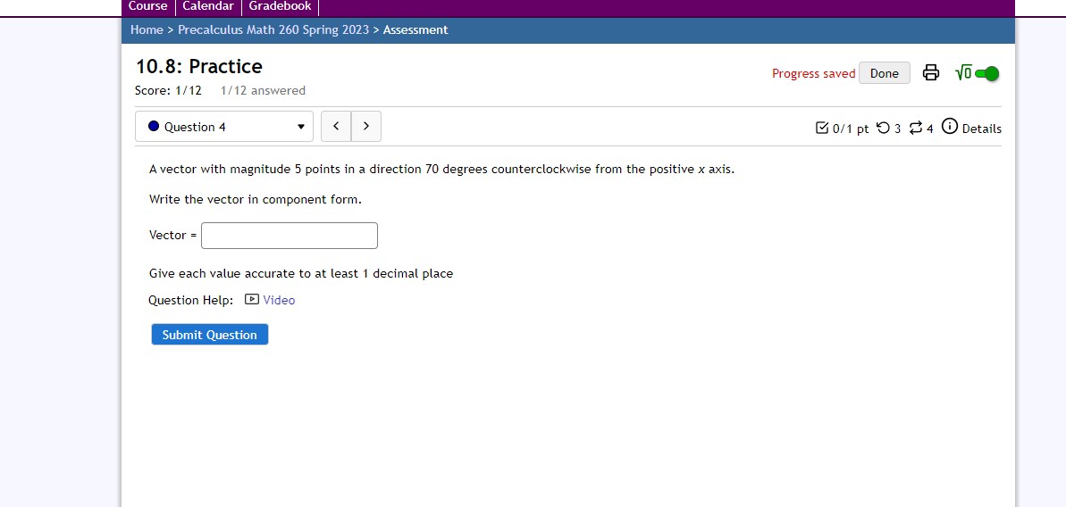 0 Enter exact value. 0 = Question Help: Video 1 ) Video
