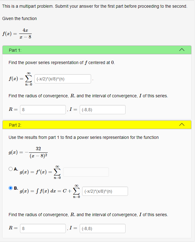 = C+> ((3*x^(2))*(-1)^(n)*(x) n 0 Find the radius of convergence, R. and