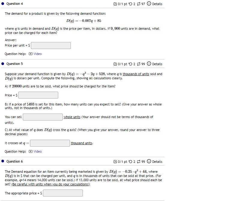 units are to be sold, what price should be charged for the