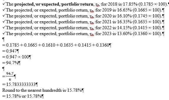 returns of the two assets L and M? e. Discuss any benefits