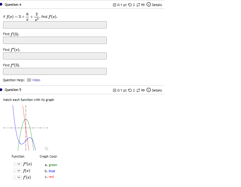 Question 6 0/1 pt O 2 2 99 0 Details The Demand
