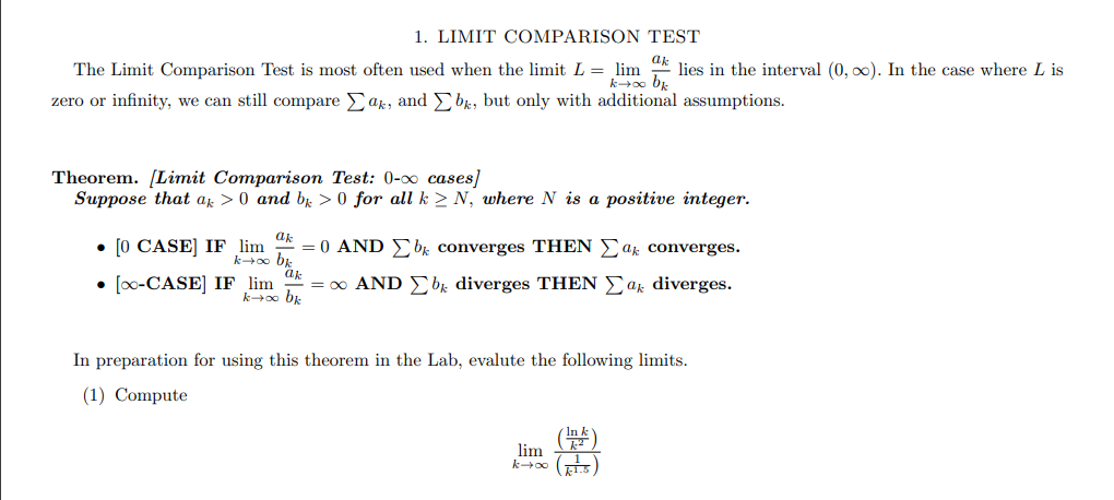infinity, we can still compare _ ax, and _ be, but only
