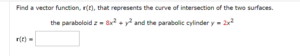 Select the Submit button to grade your response.) r(t) = (t, 7