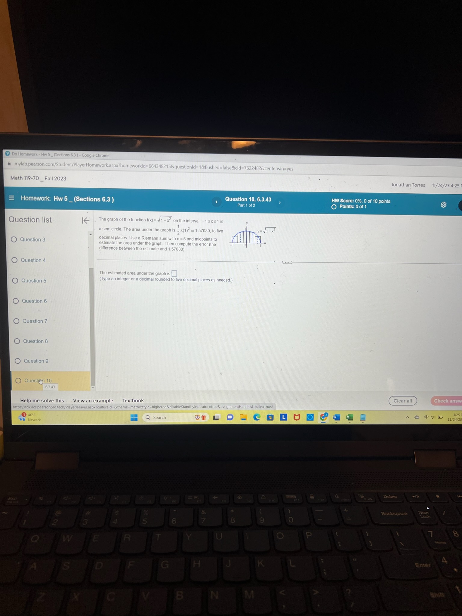  Do Homework - Hw 5 _(Sections 6.3 ) - Google Chrome