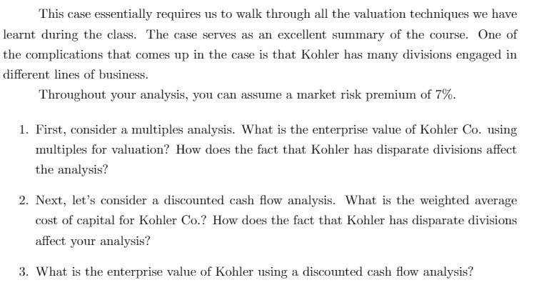  This case essentially requires us to walk through all the valuation