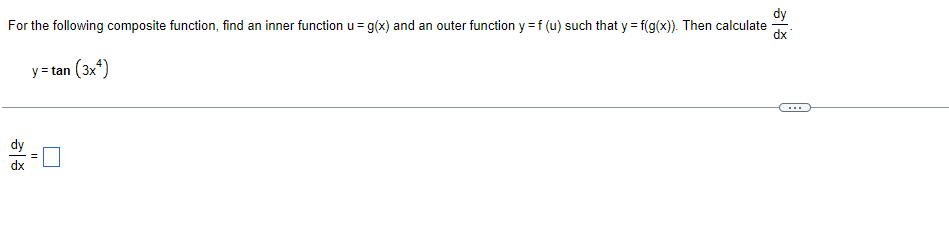 = g{:-:} and an outer function y =i {u} such that y