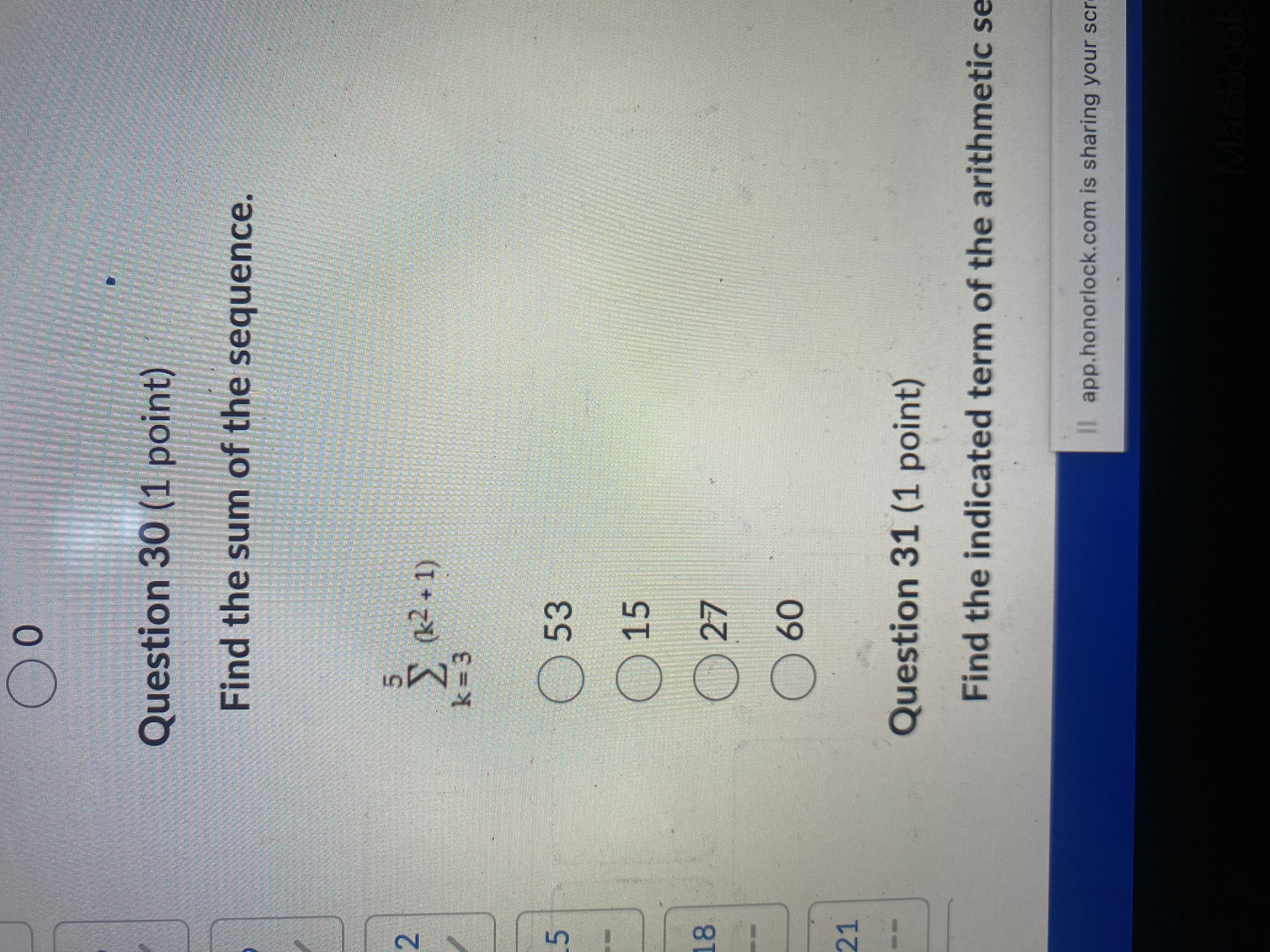 foci: (7.7, -3), (4.3, -3); vertice Question 29 (1 point) 5 Find
