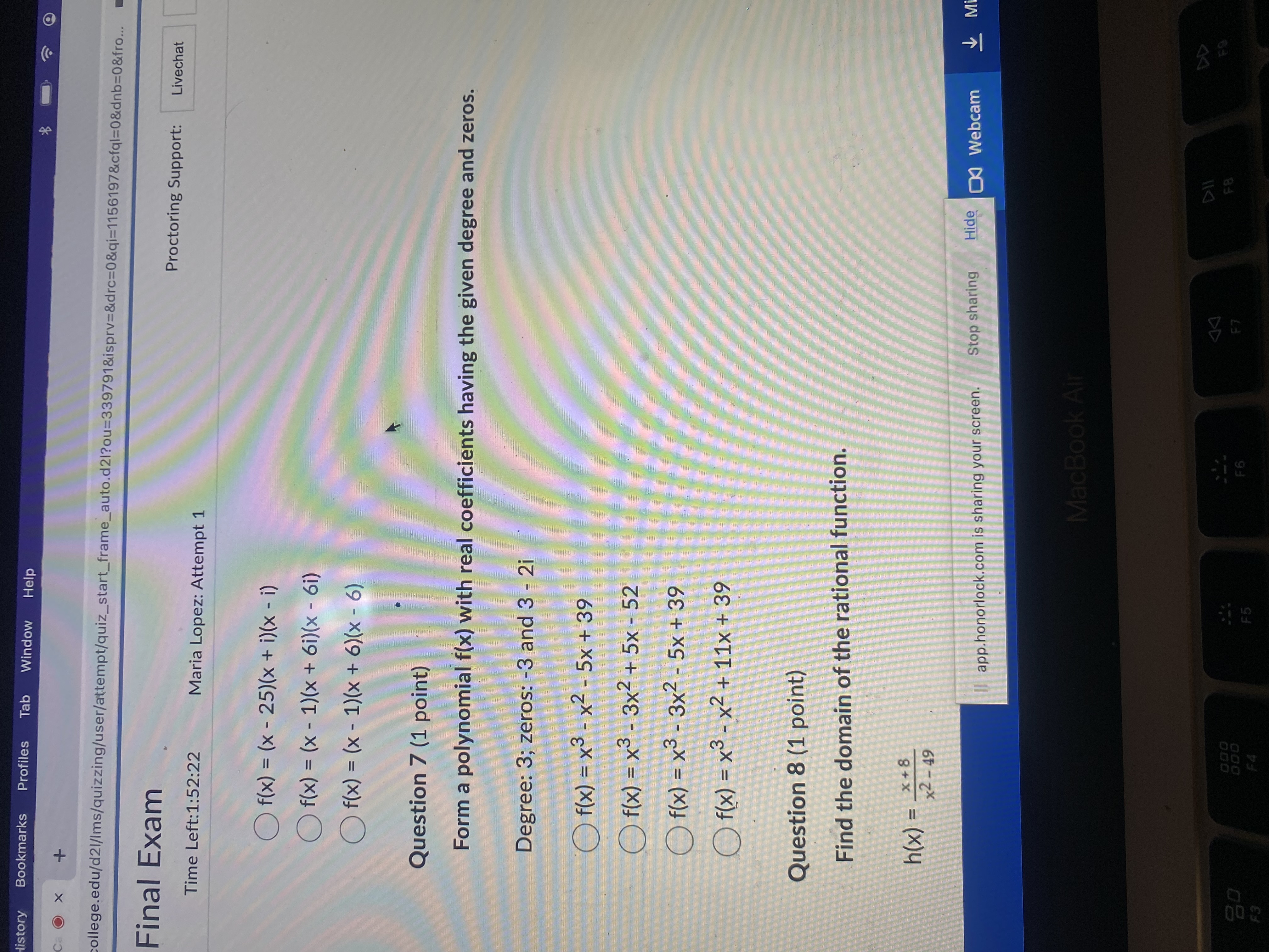 the real zeros of th Use the zeros to factor f over