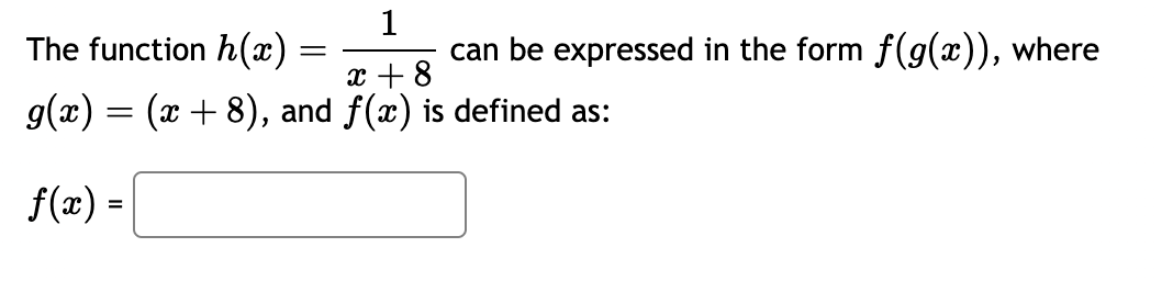 form f(g(a:)), where an) = $5, and 9(m) is defined below: w: