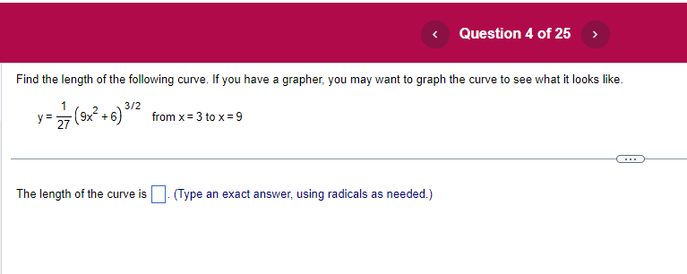 shaded region about the y-axis. Question 3 of 25 Ay 6- 5-