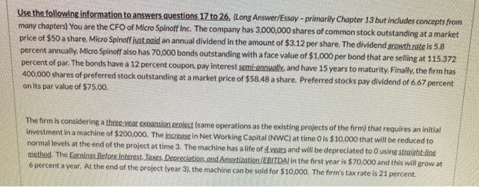 Question:What is the cash flow at time 0? Use the following