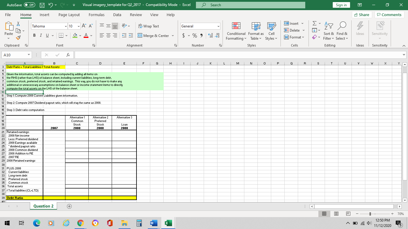  How would I start question #1 on the questions document AutoSave