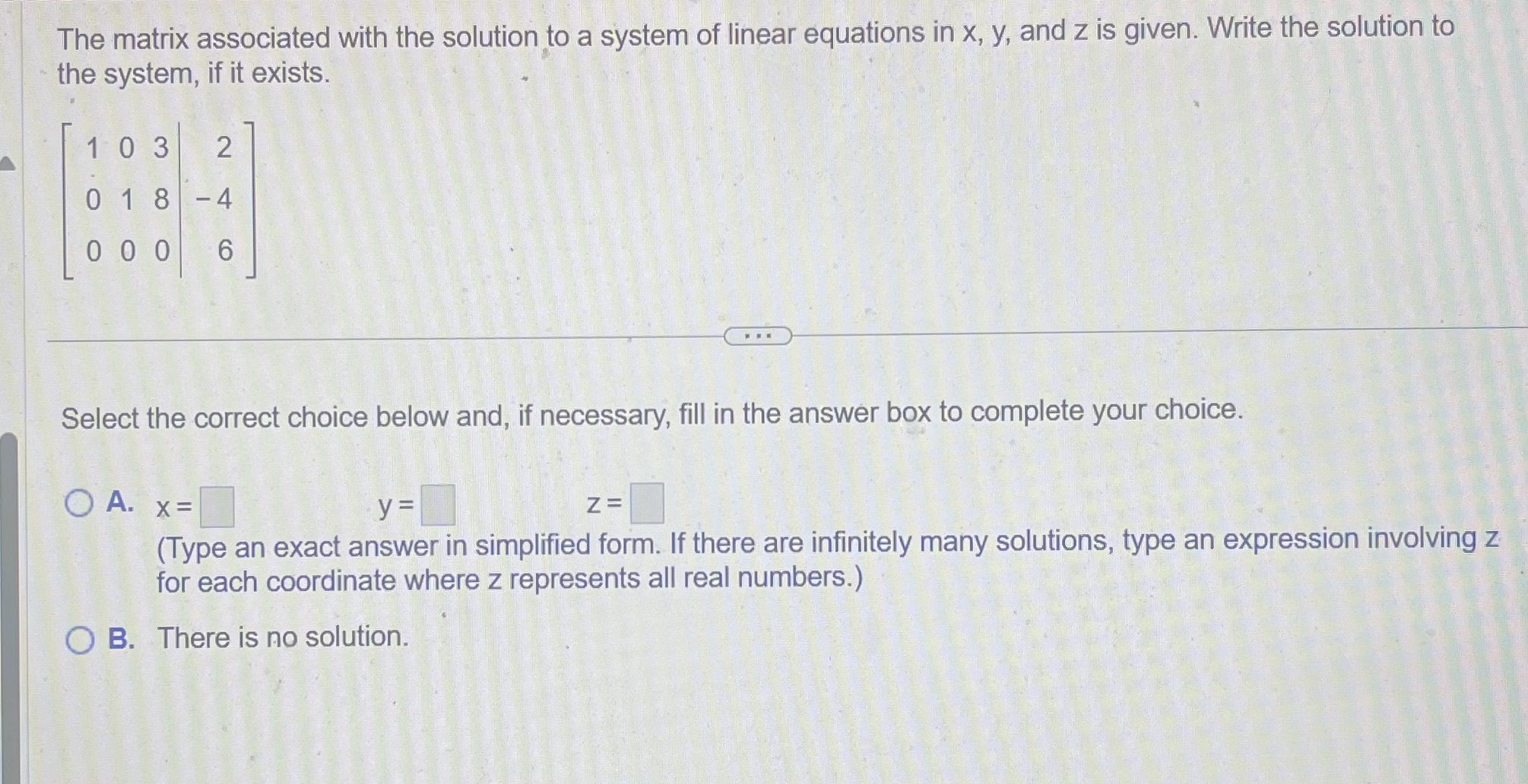 the correct choice below and, if necessary, fill in the answer box