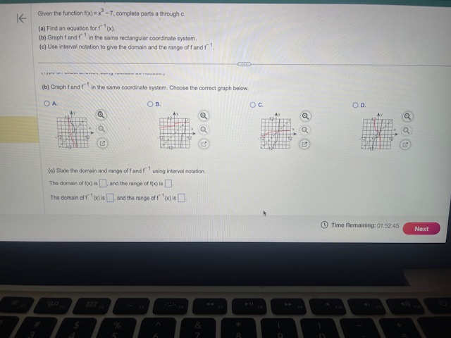 Given the function fx) = x -7, complete parts a through