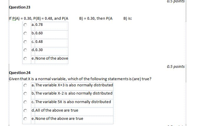  What is the formula and answer for question 23 & 24.