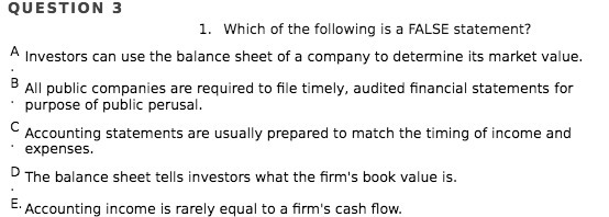 A Invests-rs can use the balance sheet at a cdmpanflur tc- determine