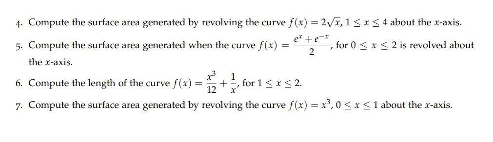 selected so that the integrals can be done exactly. 1. Compute the
